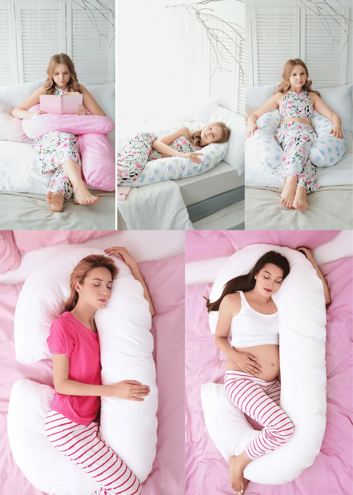 Samples of People Using Their Body Pillows (Credit: Canva)