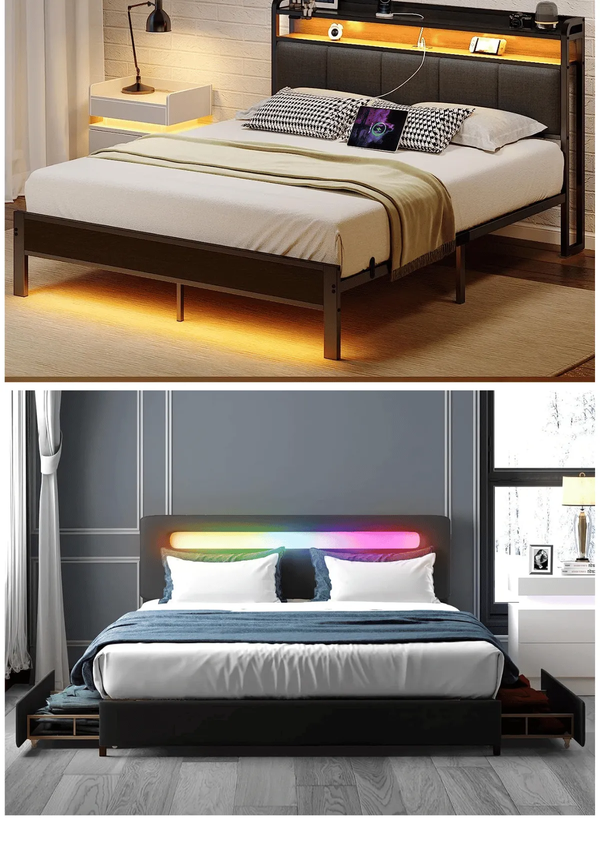 "Is the Bed Frame With Led Lights the Secret to Better Sleep?"
