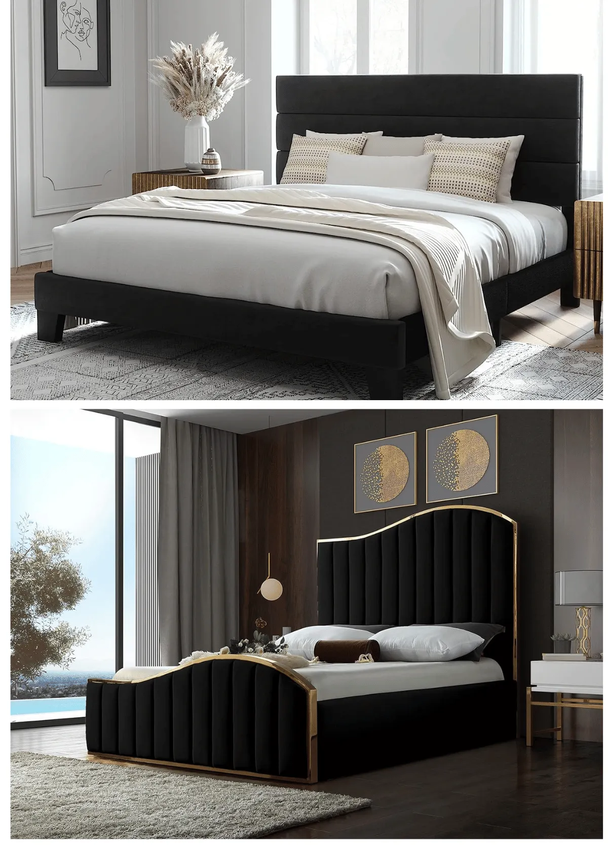"Black King Bed Frame: The Ultimate Blend of Comfort and Class"